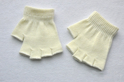 Guantes Tejidos Medio Dedo Color Sólido para Niños - Calidez sin Límites - Image 5