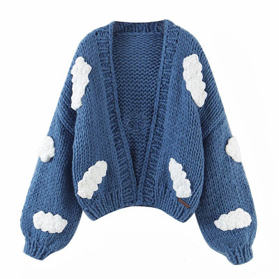 Cardigan Tejido a Mano con Bordado de Frutas y Jacquard - Image 9