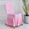 Silla de comedor con falda plisada