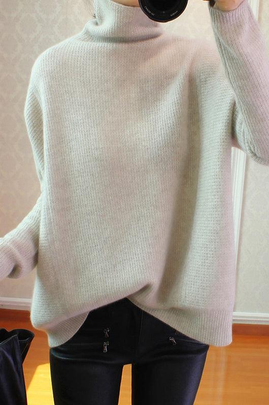 Cardigan Suéter Holgado de Cuello Alto - Tejido Cómodo para Todos los Días - Image 4