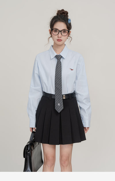 Blusa Suelta de Algodón con Bordado de Cachorro para Mujer - Image 9