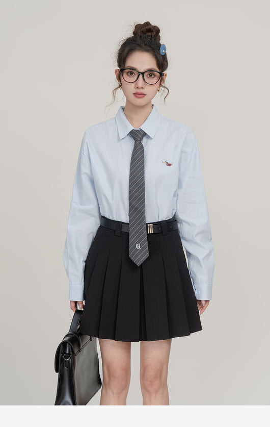 Blusa Suelta de Algodón con Bordado de Cachorro para Mujer - Image 9