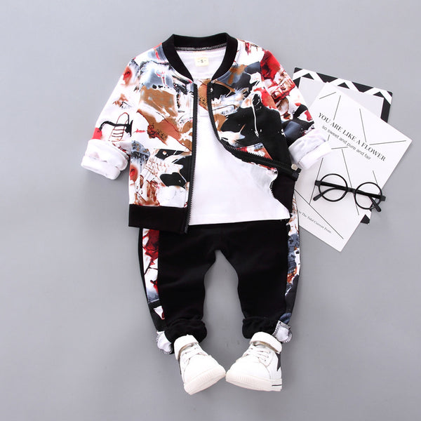 Traje Tres Piezas para Niños - Conjunto Otoñal Elegante