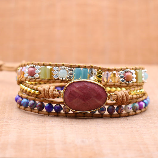 Pulsera Tejida a Mano con Cristales para Yoga y Meditación - Image 6