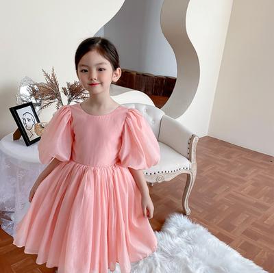 Vestido Princesa Estilo Occidental para Niñas con Mangas Abullonadas - Image 13