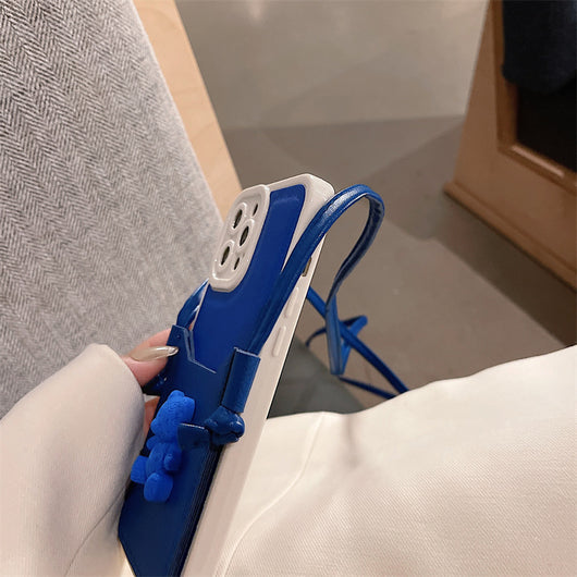 Funda para Teléfono Azul Klein con Soporte de Tarjetas - Image 3