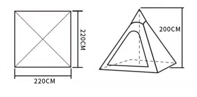 Carpa Pirámide Impermeable Oxford para Camping e Interior - Image 15
