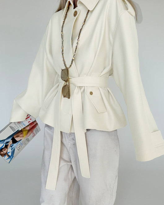 Cardigan Trench Coat Manga Larga con Diseño Elegante - Image 14