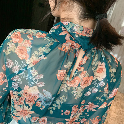 Blusa Floral Hada con Mangas Linterna para Mujer - Image 8
