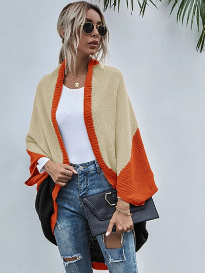 Cardigan Tejido de Invierno con Combinación de Colores - Image 11