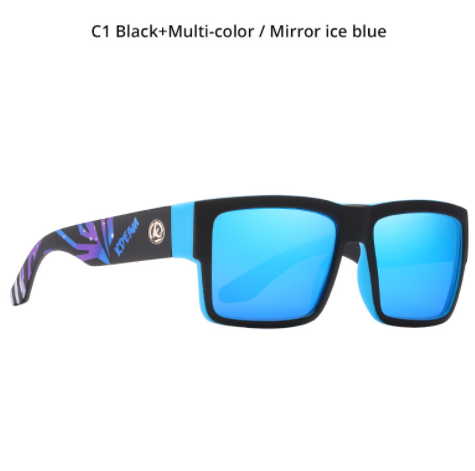 Matte black sports sunglasses with non-mirror black lenses and a full frame design, ideal for men's outdoor activities. - Image 4
