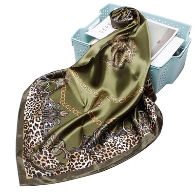 Pañuelo Cuadrado Estampado Leopardo Estilo Europeo - Image 5