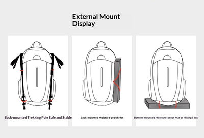 Mochila de Senderismo de Gran Capacidad Ultraligera para Hombre - Image 9