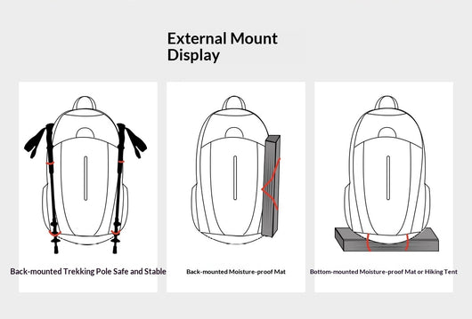 Mochila de Senderismo de Gran Capacidad Ultraligera para Hombre - Image 9