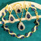 Juego de Joyería Hipoalergénica con Circonita - Pulsera, Collar, Aros y Anillo
