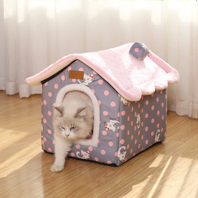 Casa Cama para Gatos Desmontable y Lavable - Image 16