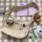 Bolsa Retro Vintage con Diseño de Dumpling - Bandolera de Pana con Asa Única
