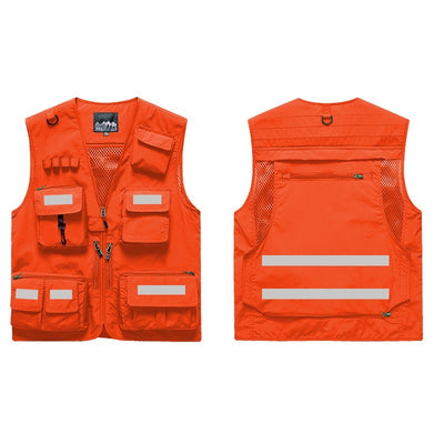 Chaleco de Trabajo Reflectante Unisex con Múltiples Bolsillos - Image 11