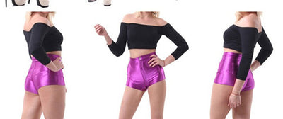 Shorts Retro de Cintura Alta con Bolsa Lateral para Cantantes - Image 23