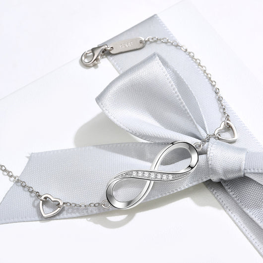 Pulsera de Plata Esterlina 925 con Símbolo de Infinito '8' para Mujer - Image 2