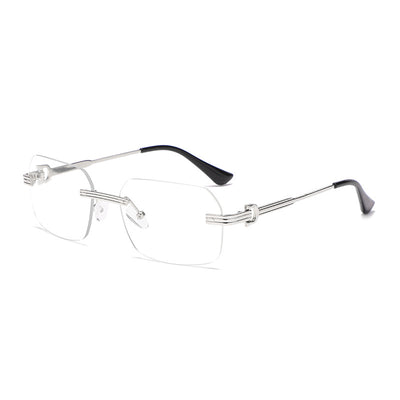 Gafas de Sol Cuadradas con Corte de Cristal Irregular - Image 12