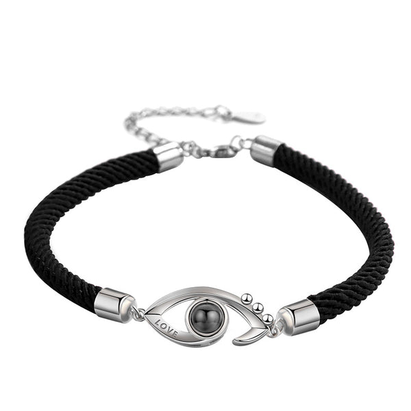 Pulsera de Pareja en Plata S925 con 100 Idiomas de Amor