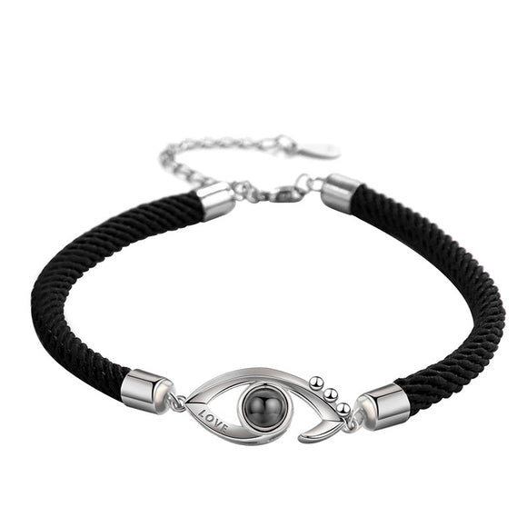 Pulsera de Pareja en Plata S925 con 100 Idiomas de Amor