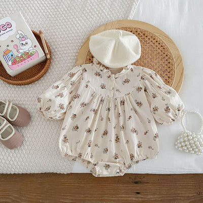 Blusa Infantil Primavera Estilo Coreano Floral Manga Larga - Image 18
