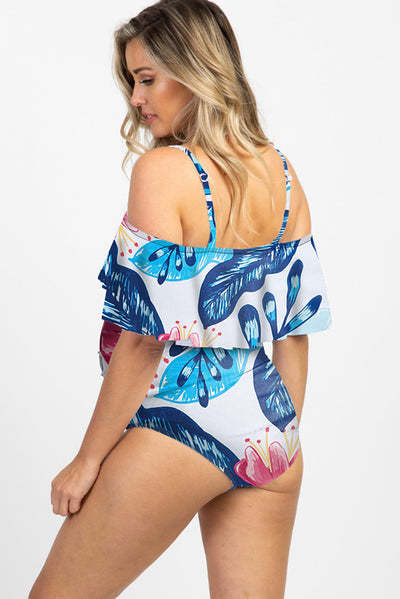 Bikini Enterizo Estampado con Volantes para Embarazadas - Image 2