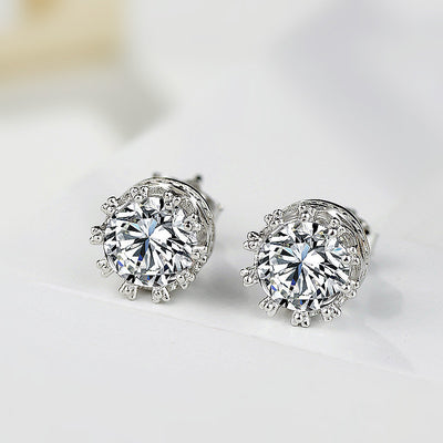 Aretes de Circonita Diamante Corona - Image 4