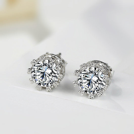 Aretes de Circonita Diamante Corona - Image 4