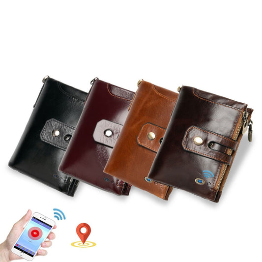 Billetera Retro de Cuero con Protección Anti-pérdida para Múltiples Tarjetas