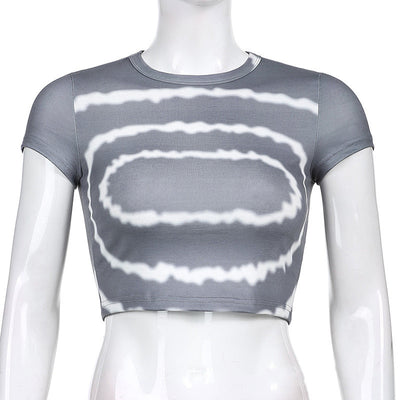 Blusa Estampada con Personalidad - Cuello Redondo Ajustado - Image 8