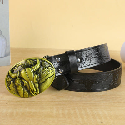 Cinturón para Hombre con Hebilla Cabeza de Vaca - Image 8