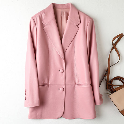 Blazer Ejecutivo de Piel de Oveja para Mujer - Image 6