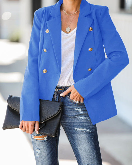 Blazer Clásico de Color Liso con Botones - Image 11