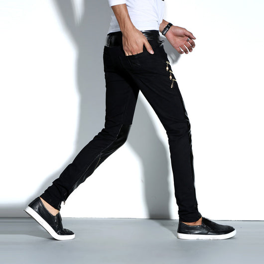 Pantalones de Cuero PU Ajustados Estilo Motociclista - Image 3