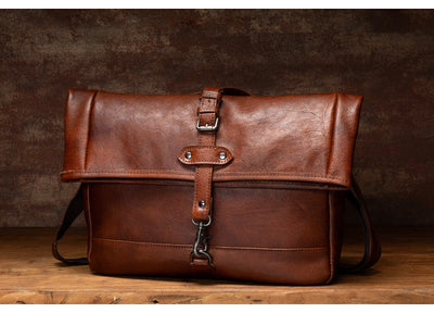 Bolso de Hombro Vintage en Cuero Curtido Vegetal Pulido - Image 16