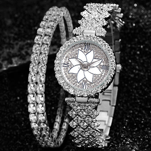 Reloj Pulsera Diamante Temperamento Moda Estrella - Set de Regalo Creativo para Mujer - Image 4