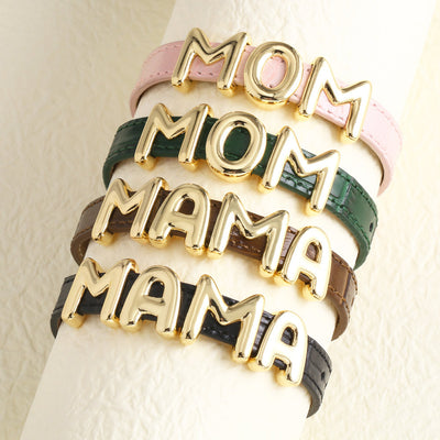 Pulsera Correa de Cuero Mamá para el Día de la Madre