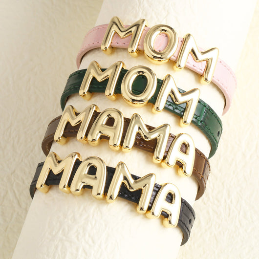 Pulsera Correa de Cuero Mamá para el Día de la Madre