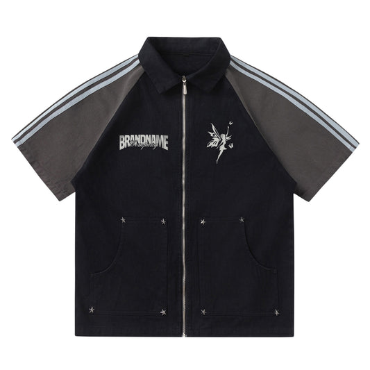 Polo Vintage Oversize Unisex con Estampado de Letras - Estilo Casual Trendy - Image 2