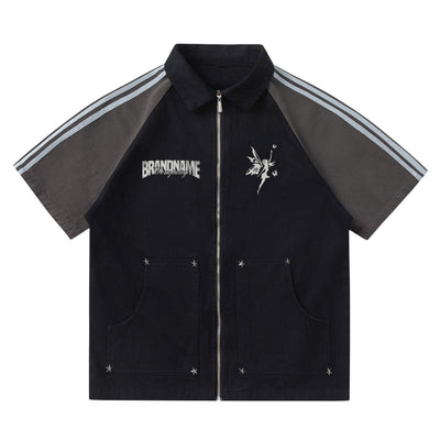 Polo Vintage Oversize Unisex con Estampado de Letras - Estilo Casual Trendy - Image 2