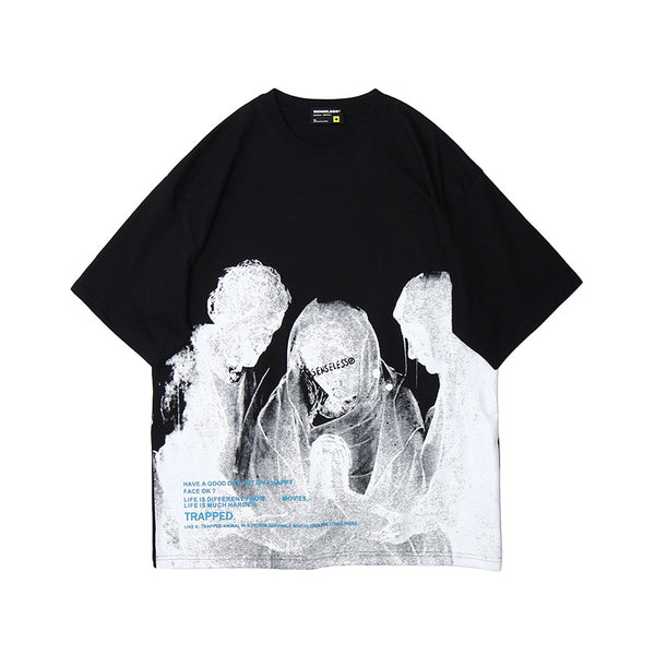 Playera Manga Corta Figura de Oración Invertida