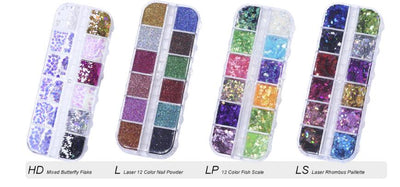 Decoraciones de Uñas Holográficas Hexagonales para Nail Art - Image 6