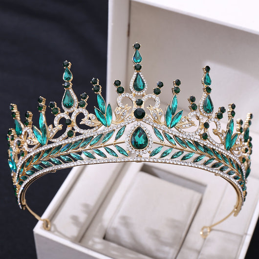 Diadema Nupcial de Cristal Barroco - Corona Grande para Novia - Image 6