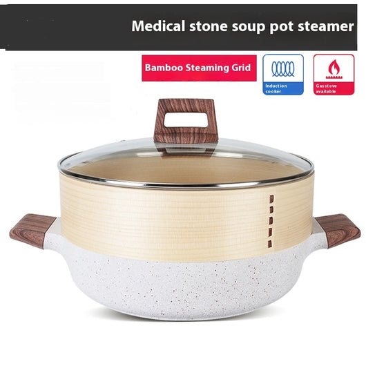 Olla para Sopa de Acero Inoxidable Gran Capacidad con Piedra de Arroz - Image 19