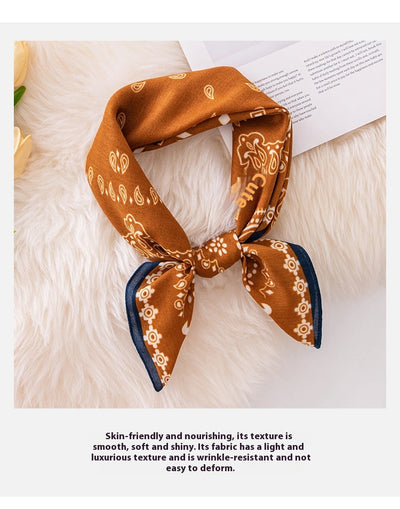 Pañuelo de Seda Emulada 70cm - Accesorio de Moda Versátil - Image 22
