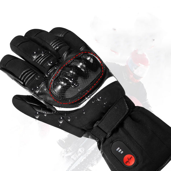 Guantes de Motociclista Térmicos de Cuero Premium con Calefacción Eléctrica