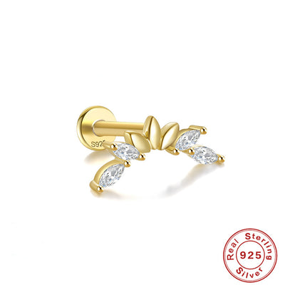 Aretes de Plata 925 Libélula con Diamantes y Ojo de Caballo - Image 10